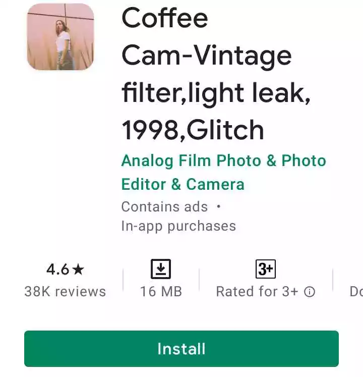 Coffee camera app