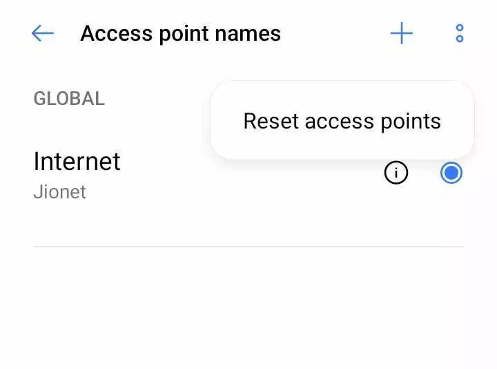 reset apn settings to increase internet speed 