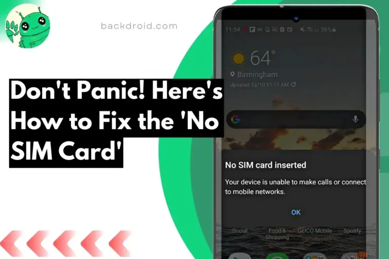 phone says no sim card with overlay text how to fix it