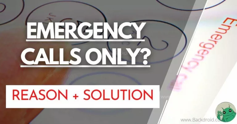 Emergency calls only android