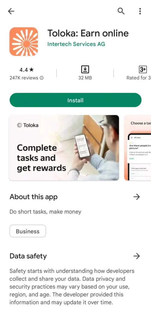 tokola earning app main page
