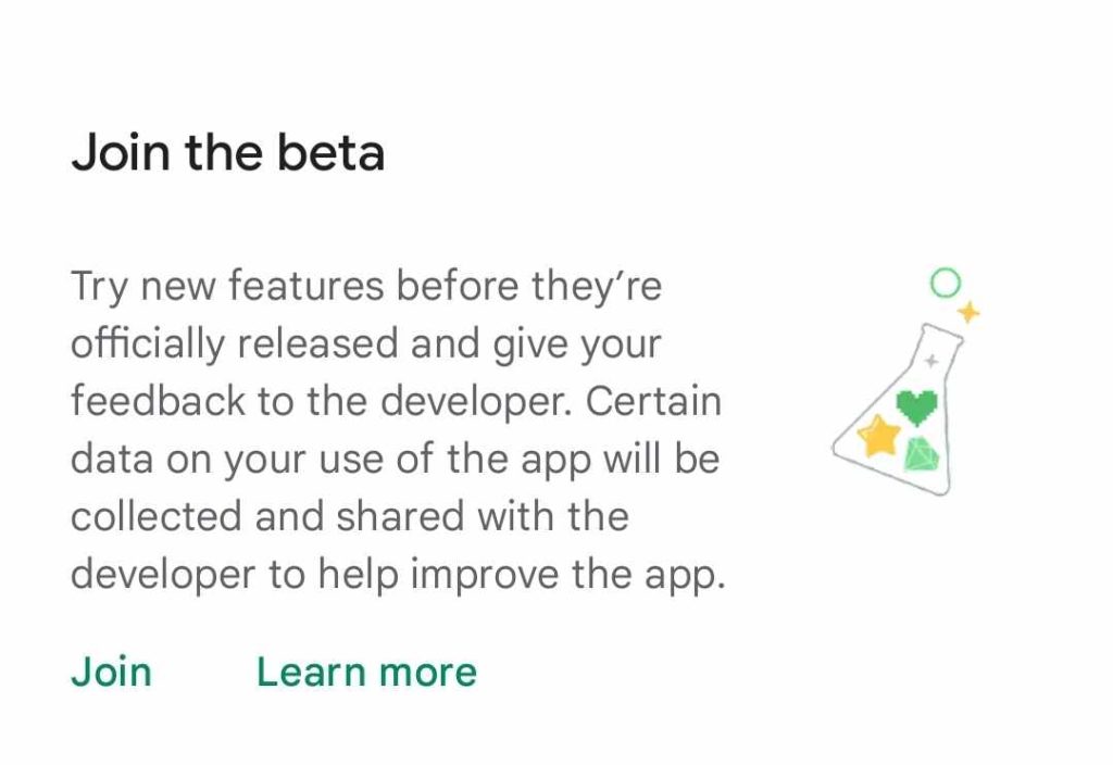 Join the Beta program Google Play