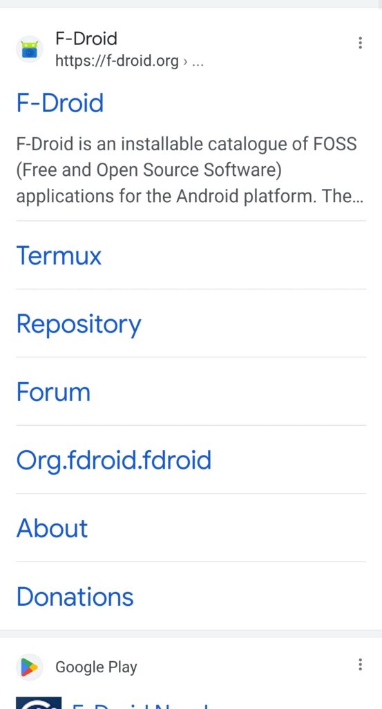 f-droid.com google searched