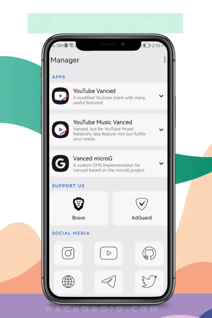 youtube vanced app manager